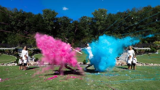 Poof There It Is Gender Reveal Baseball XL Baseball Gender Reveal Unknown - Emailing Tori@poofthereitis.com / Powder + Confetti + Streamers / Yes - Without Color Indicator