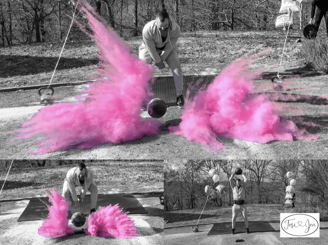 Pink Medicine Ball Gender Reveal