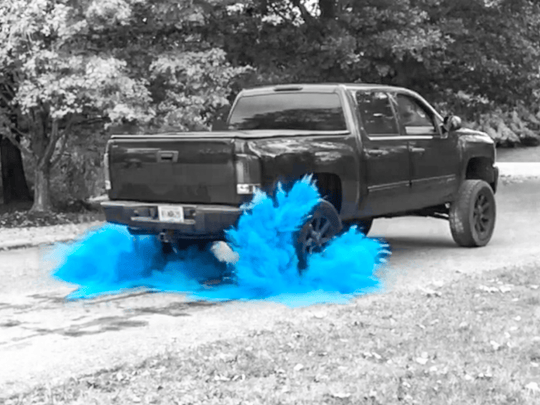 Blue Burnout Gender Reveal