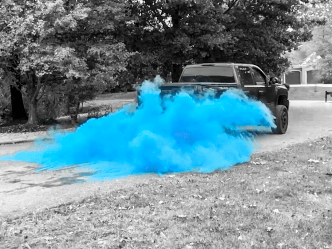 Blue Burnout Gender Reveal