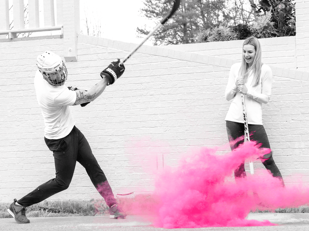 Poof There It Is 2 Pink Hockey Puck Gender Reveal