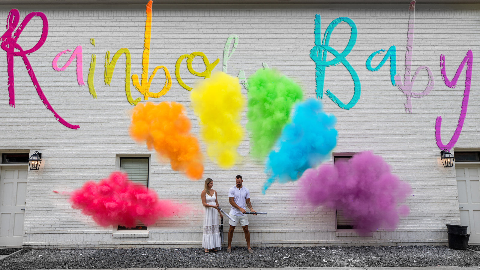 Poof There It Is Rainbow Baby gender reveal Ideas