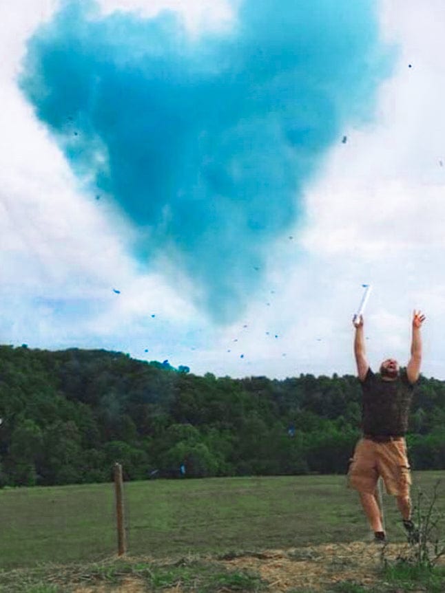 Confetti + Powder + Streamers Gender Reveal Cannons – POOF THERE IT IS!