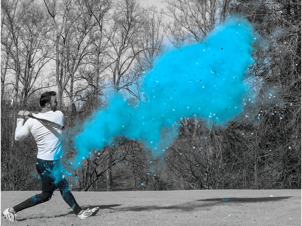 Hand-throw Confetti Streamers: White with Pink/Blue Breakaways