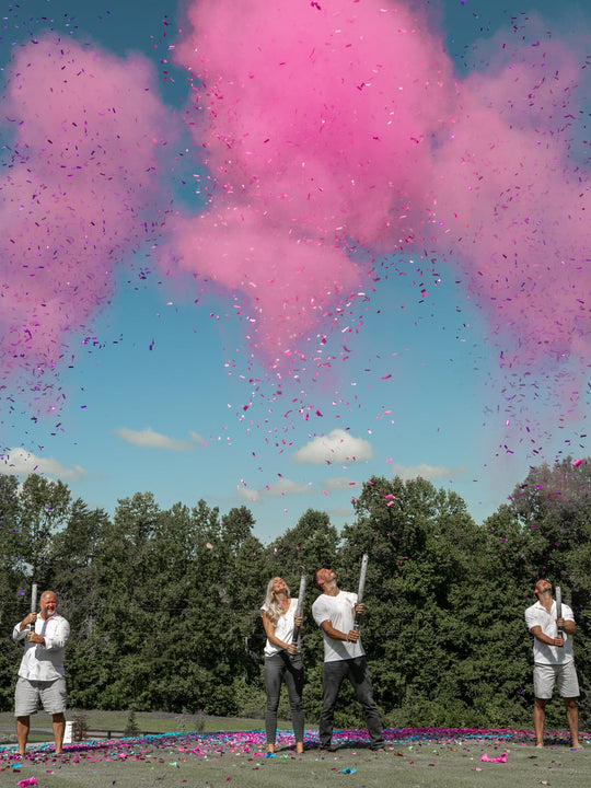 Poof There It Is Cannons Powder + Confetti Gender Reveal Cannons