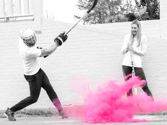 Poof There It Is 2 Pink Hockey Puck Gender Reveal